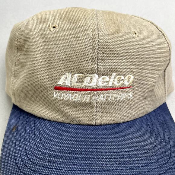 Vintage Cars Hat Cap Snapback Tan Canvas ACDelco Mechanic Auto Shop Adjustable - Picture 3 of 9
